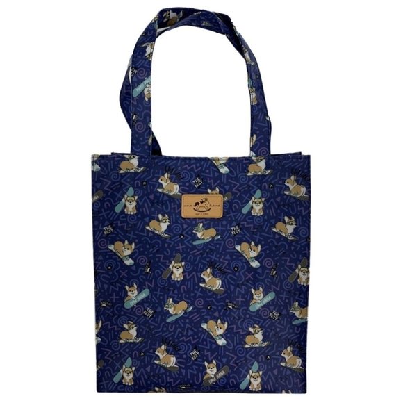 Waterproof Corgi Large Tote Shoulder Bag Travel Purse - Picture 1 of 12